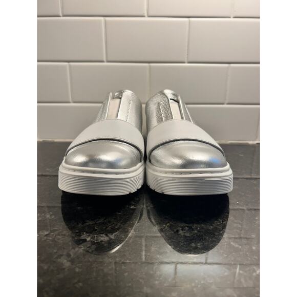 Dr. Martens Women's Silver and White Sneakers - Picture 2 of 9